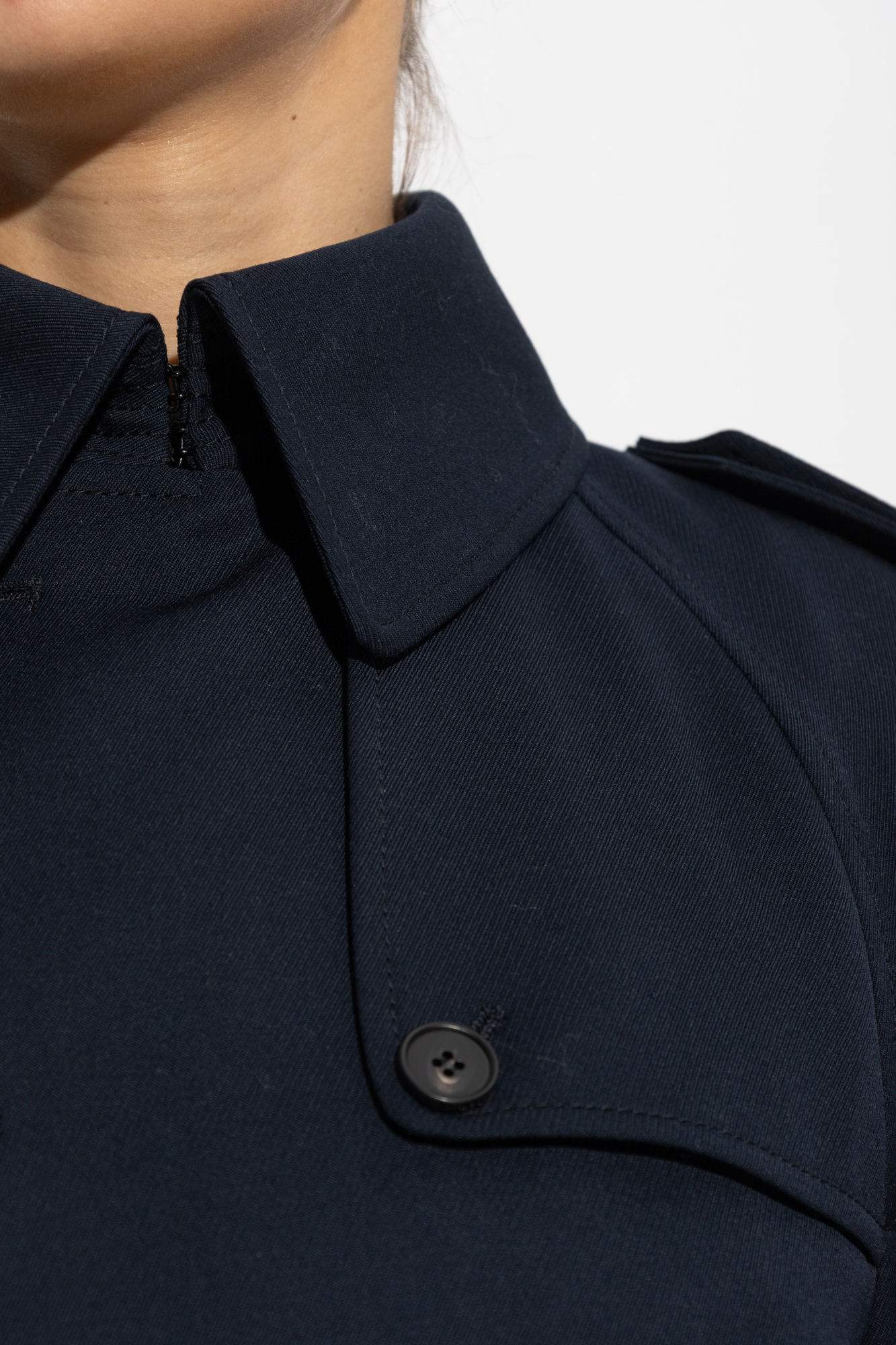 Navy blue Short double-breasted jacket Alexander McQueen